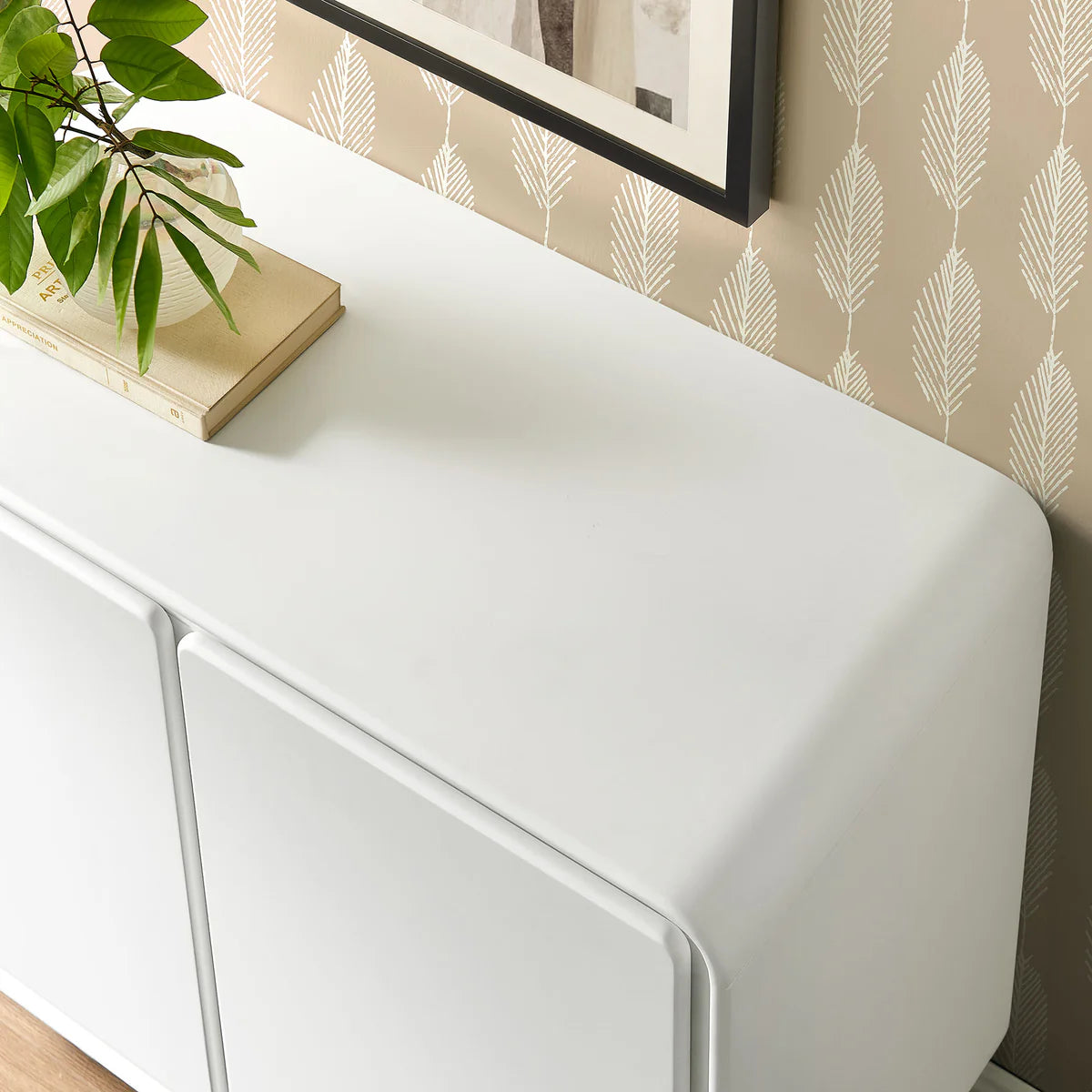 Lumo Modern Curved Edge 2‑Door Cabinet