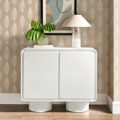 Lumo Modern Curved Edge 2‑Door Cabinet