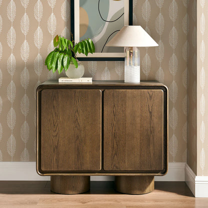 Lumo Modern Curved Edge 2‑Door Cabinet