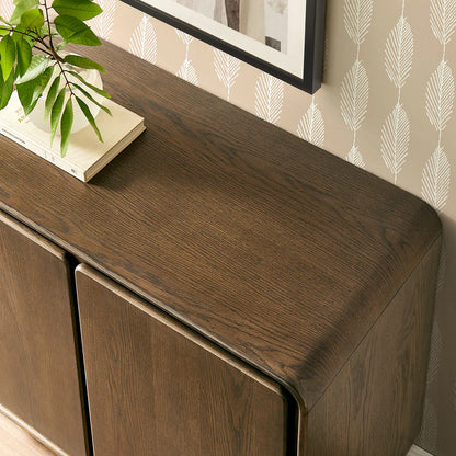 Lumo Modern Curved Edge 2‑Door Cabinet