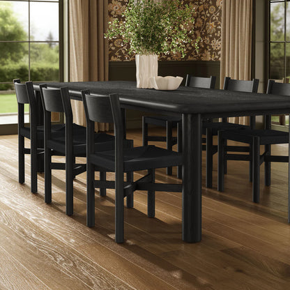 Alvia 7‑Piece Oak Wood Extendable Dining Table and Chairs Set