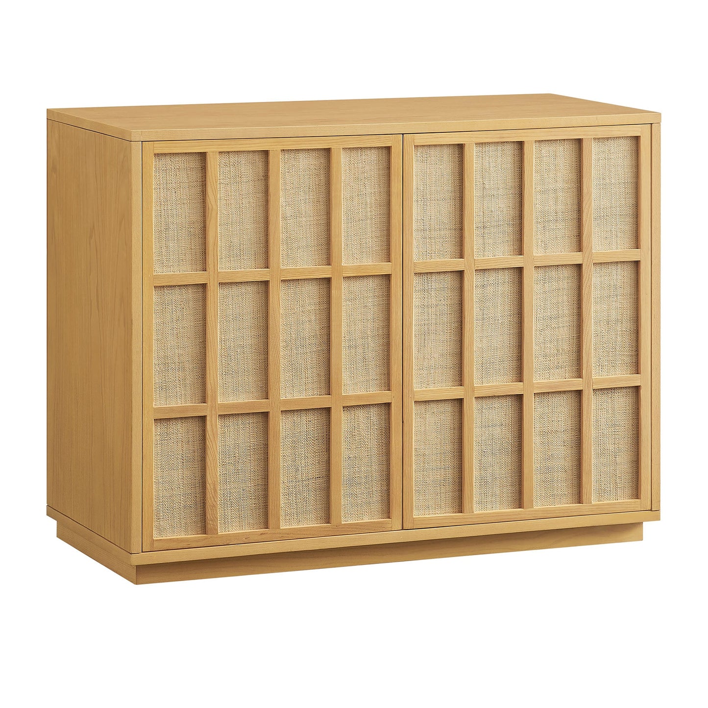 Aiko 39 Inch Japandi Accent Cabinet in Light Oak