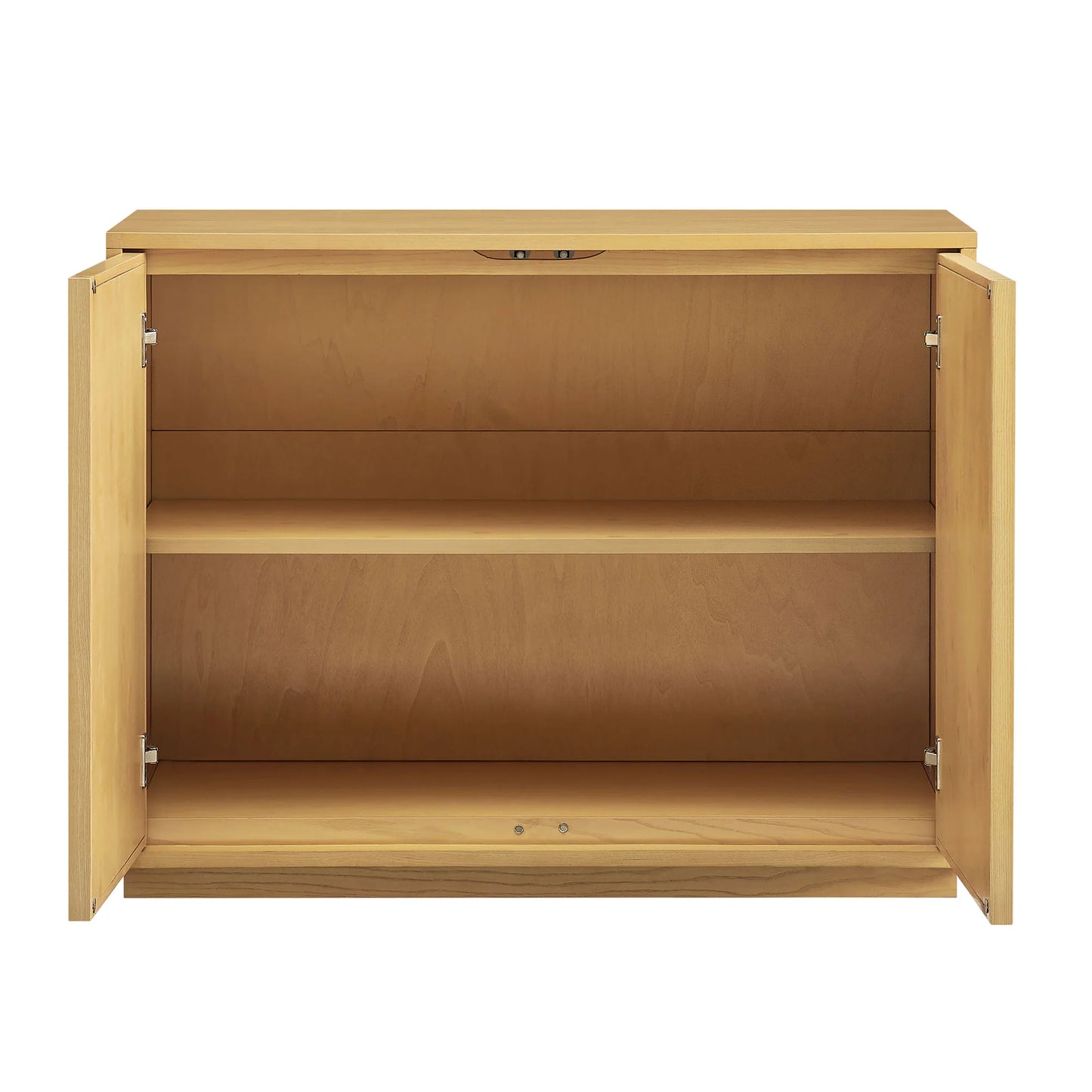 Aiko 39 Inch Japandi Accent Cabinet in Light Oak