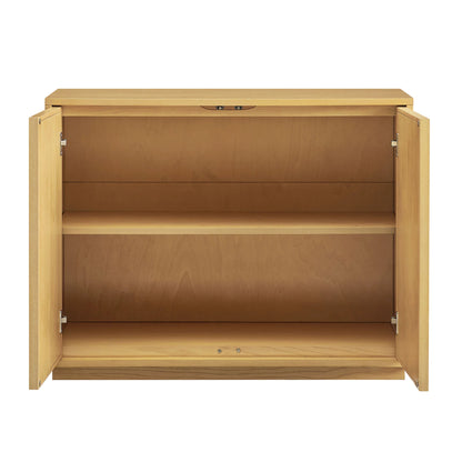Aiko 39 Inch Japandi Accent Cabinet in Light Oak