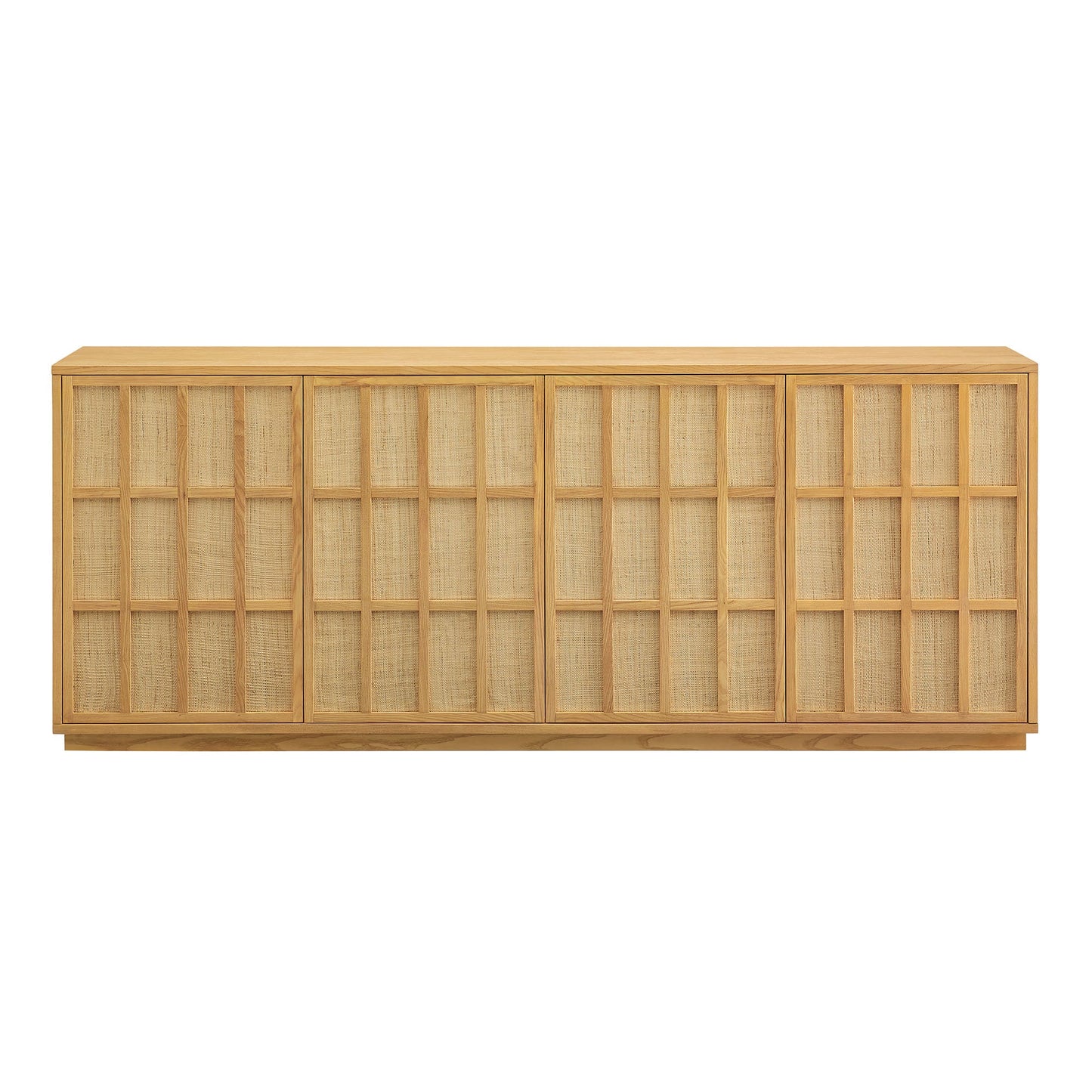 Aiko 76 Inch Japandi Sideboard in Light Oak