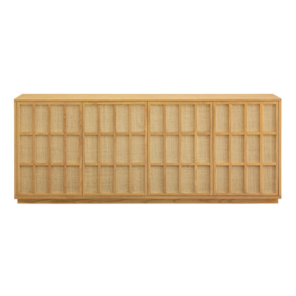Aiko 76 Inch Japandi Sideboard in Light Oak