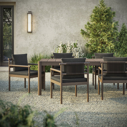 Eleni 7 Piece Outdoor Patio Teak Wood Dining Set