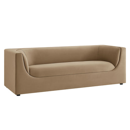 Hilda 86" Curved Back Performance Velvet Sofa