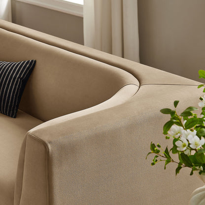 Hilda 86" Curved Back Performance Velvet Sofa