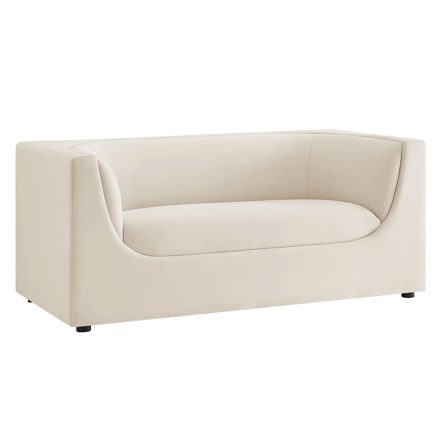 Hilda 67" Curved Back Performance Velvet Loveseat