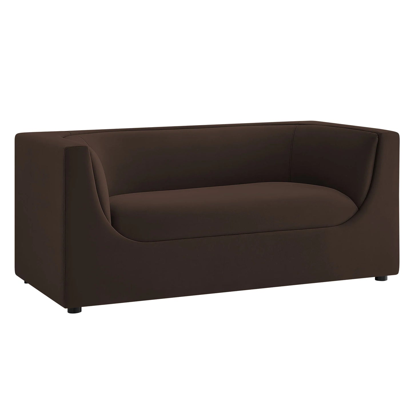 Hilda 67" Curved Back Performance Velvet Loveseat