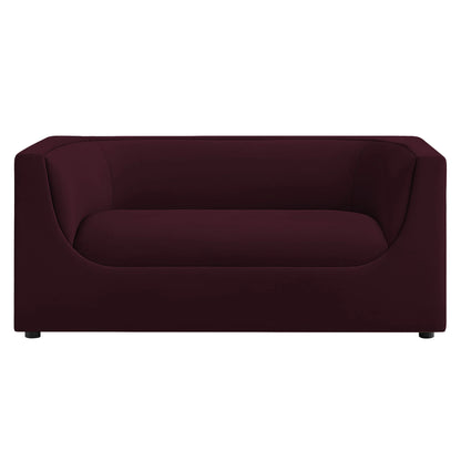 Hilda 67" Curved Back Performance Velvet Loveseat