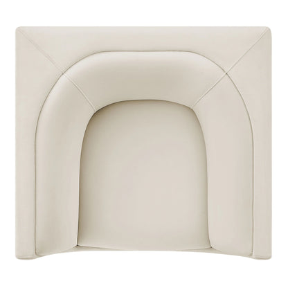 Hilda Curved Back Performance Velvet Armchair