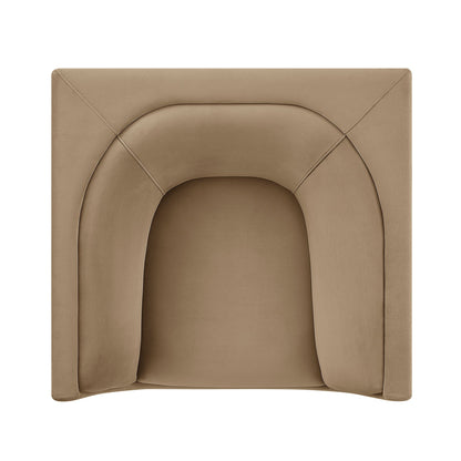 Hilda Curved Back Performance Velvet Armchair