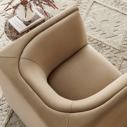 Hilda Curved Back Performance Velvet Armchair