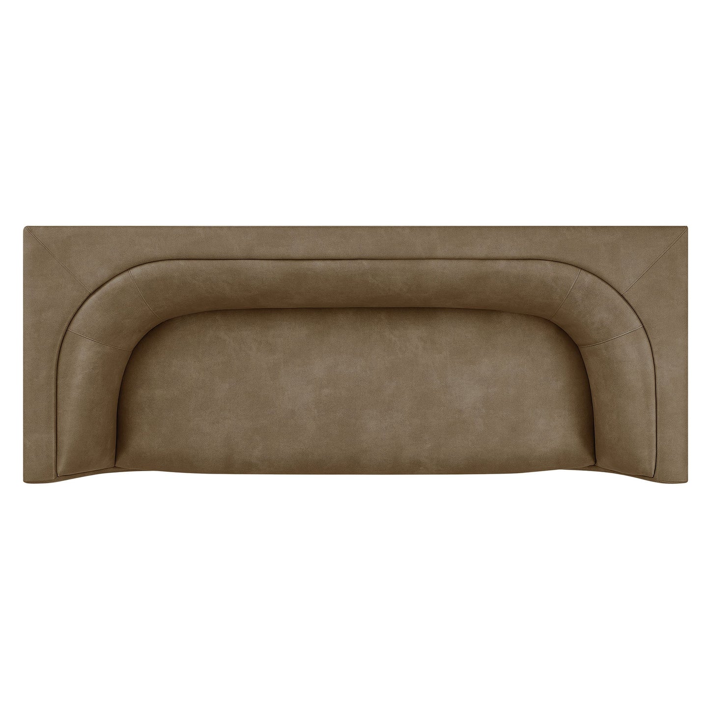 Hilda 86" Curved Back Vegan Leather Sofa