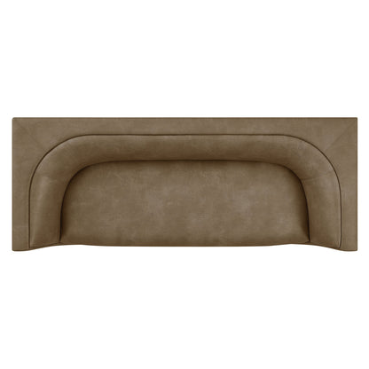 Hilda 86" Curved Back Vegan Leather Sofa