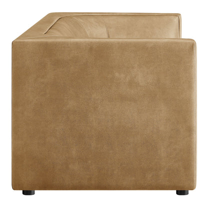 Hilda 86" Curved Back Vegan Leather Sofa