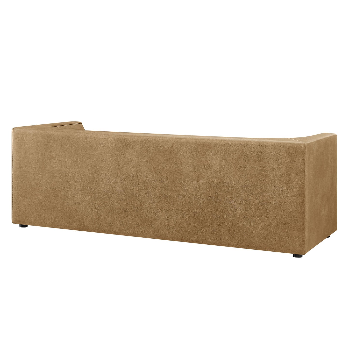 Hilda 86" Curved Back Vegan Leather Sofa