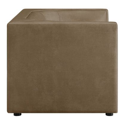 Hilda 67" Curved Back Vegan Leather Loveseat