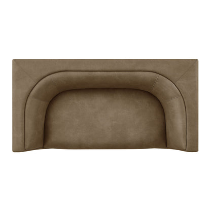 Hilda 67" Curved Back Vegan Leather Loveseat