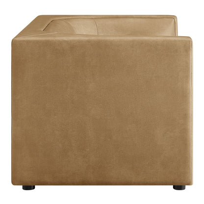 Hilda 67" Curved Back Vegan Leather Loveseat