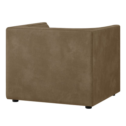 Hilda Curved Back Vegan Leather Armchair