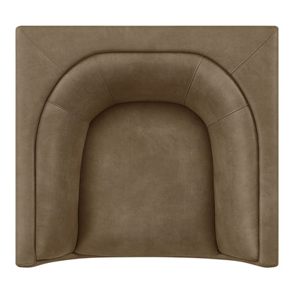 Hilda Curved Back Vegan Leather Armchair