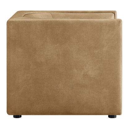 Hilda Curved Back Vegan Leather Armchair