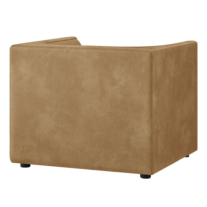 Hilda Curved Back Vegan Leather Armchair