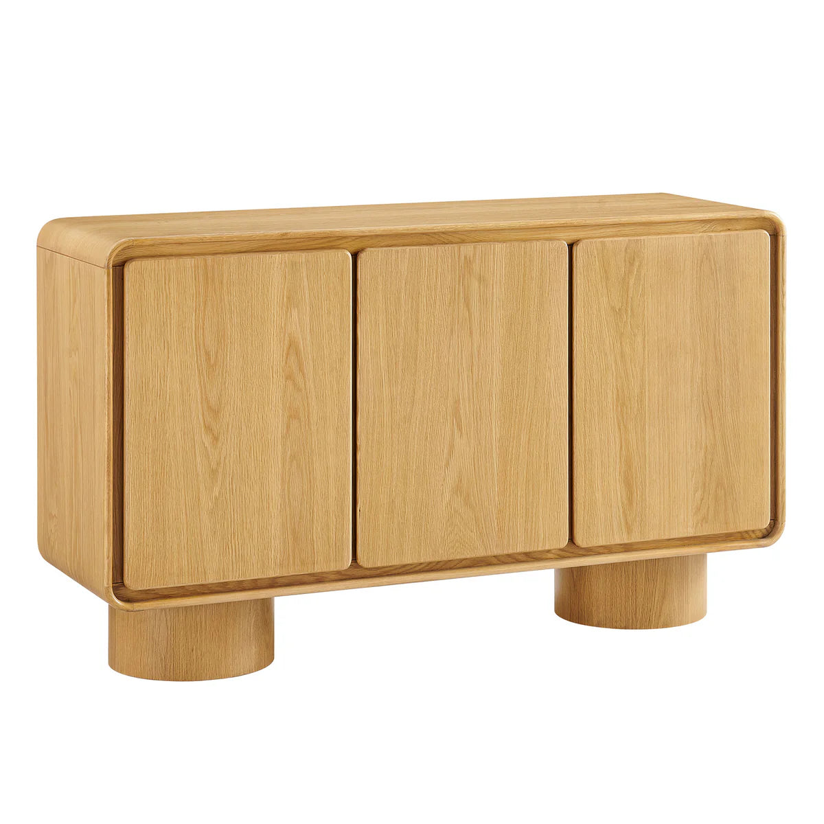 Lumo Modern Curved Edge 3‑Door Cabinet