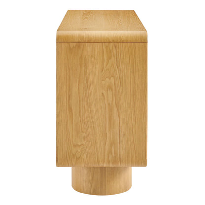 Lumo Modern Curved Edge 3‑Door Cabinet