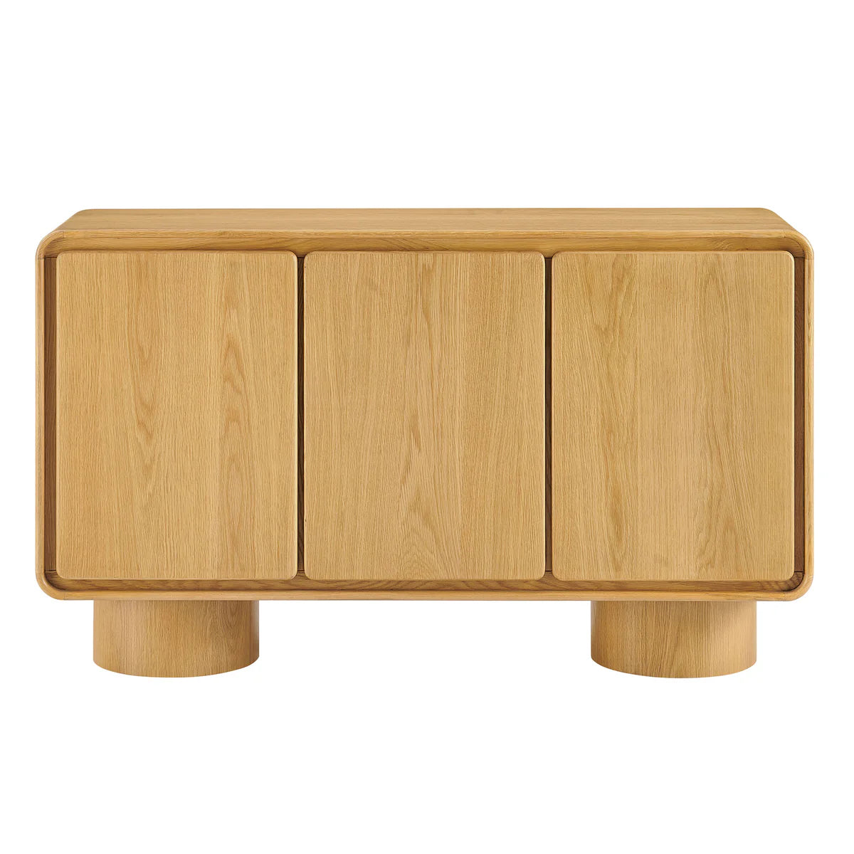 Lumo Modern Curved Edge 3‑Door Cabinet