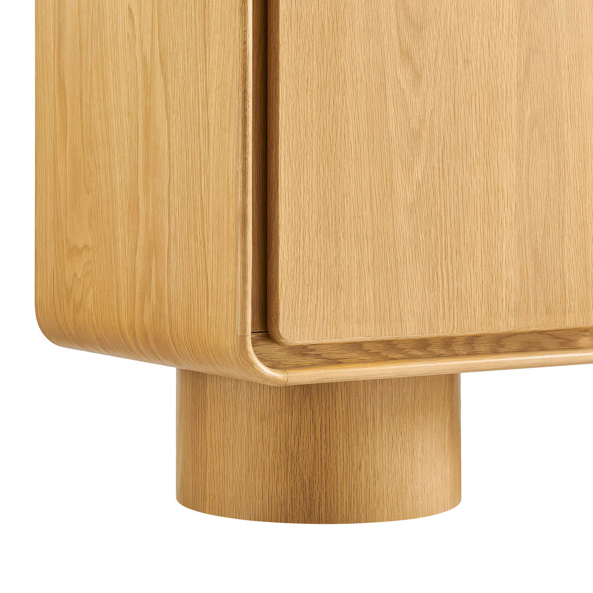 Lumo Modern Curved Edge 3‑Door Cabinet