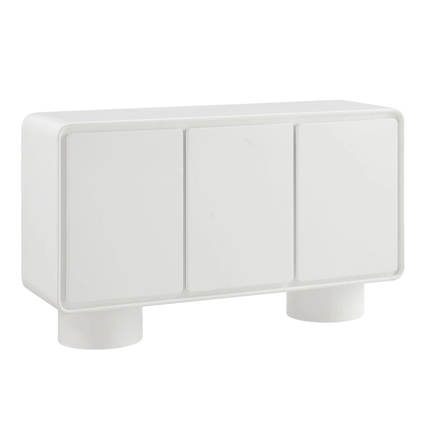 Lumo Modern Curved Edge 3‑Door Cabinet