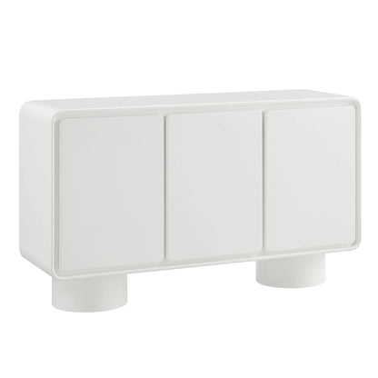 Lumo Modern Curved Edge 3‑Door Cabinet
