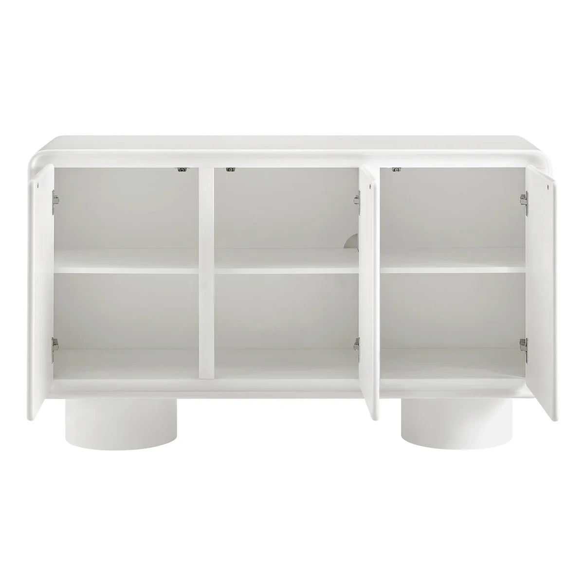 Lumo Modern Curved Edge 3‑Door Cabinet