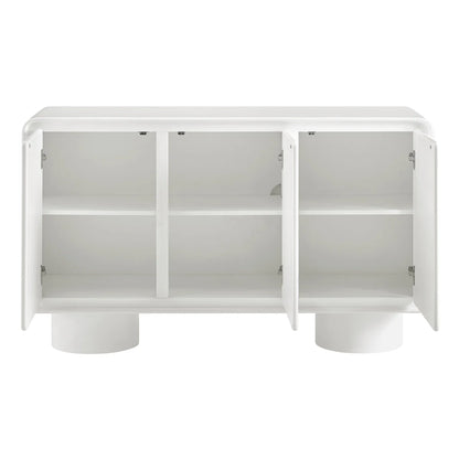 Lumo Modern Curved Edge 3‑Door Cabinet
