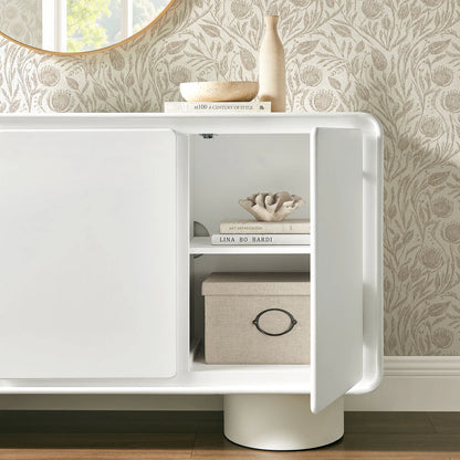 Lumo Modern Curved Edge 3‑Door Cabinet