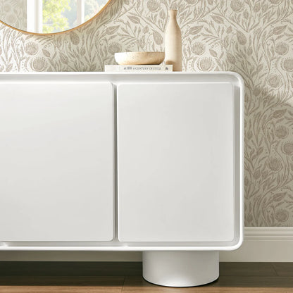 Lumo Modern Curved Edge 3‑Door Cabinet