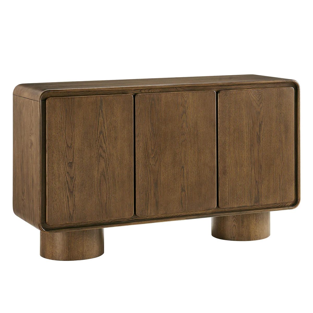 Lumo Modern Curved Edge 3‑Door Cabinet