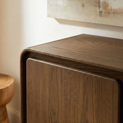 Lumo Modern Curved Edge 3‑Door Cabinet