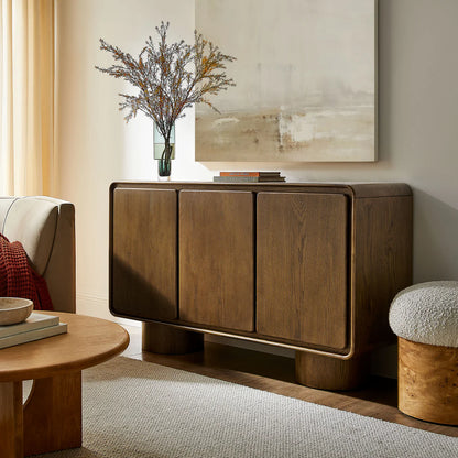Lumo Modern Curved Edge 3‑Door Cabinet