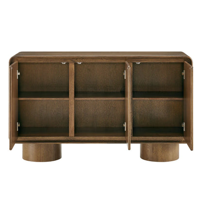 Lumo Modern Curved Edge 3‑Door Cabinet