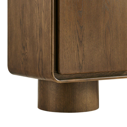 Lumo Modern Curved Edge 3‑Door Cabinet