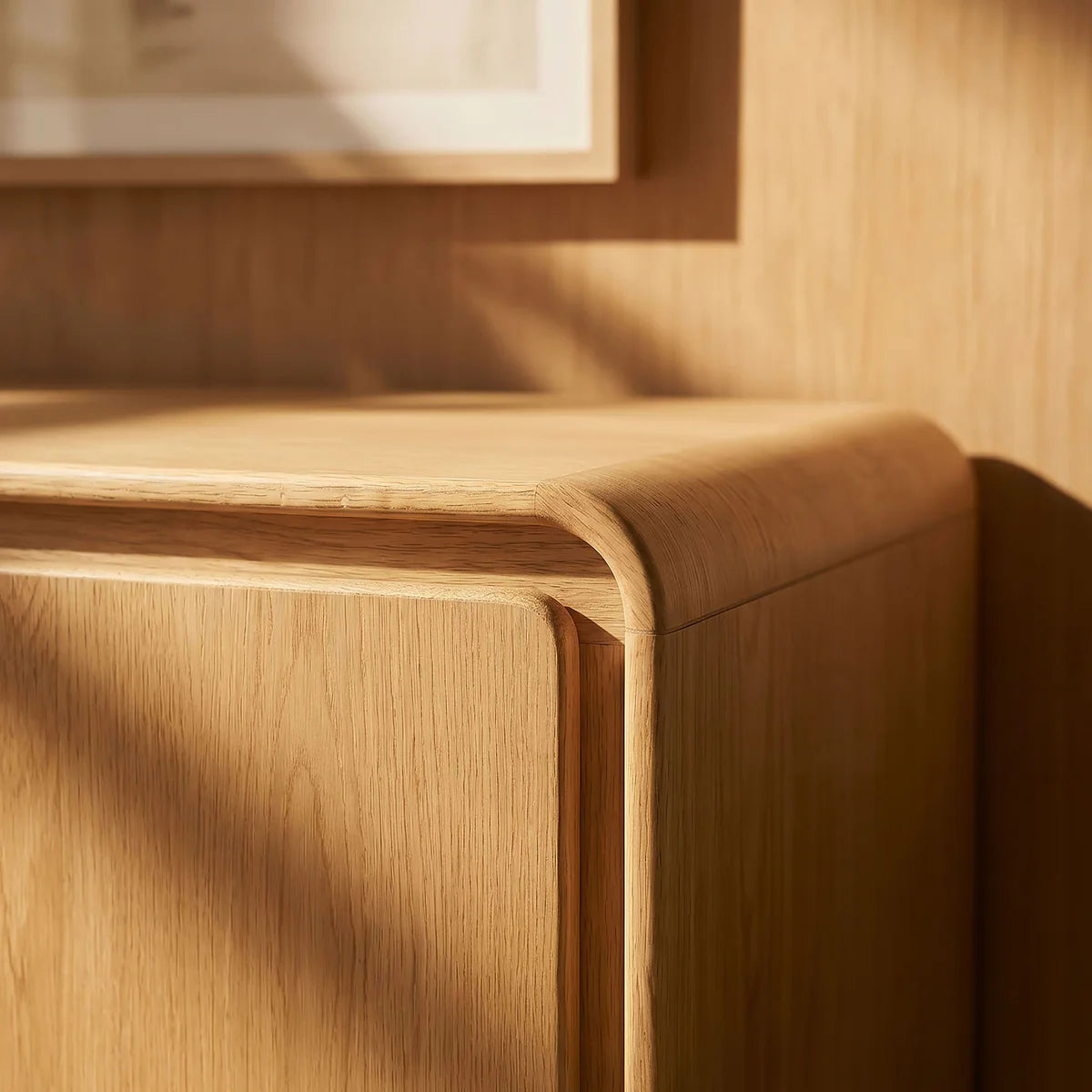 Lumo Modern Curved Edge 4‑Door Cabinet