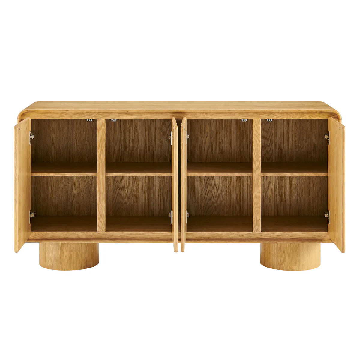 Lumo Modern Curved Edge 4‑Door Cabinet