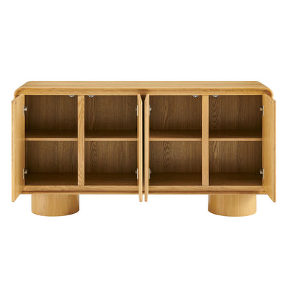 Lumo Modern Curved Edge 4‑Door Cabinet