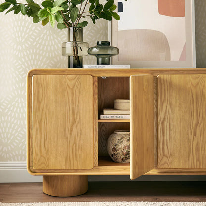 Lumo Modern Curved Edge 4‑Door Cabinet