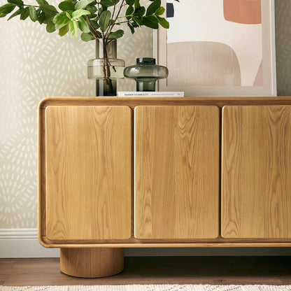 Lumo Modern Curved Edge 4‑Door Cabinet